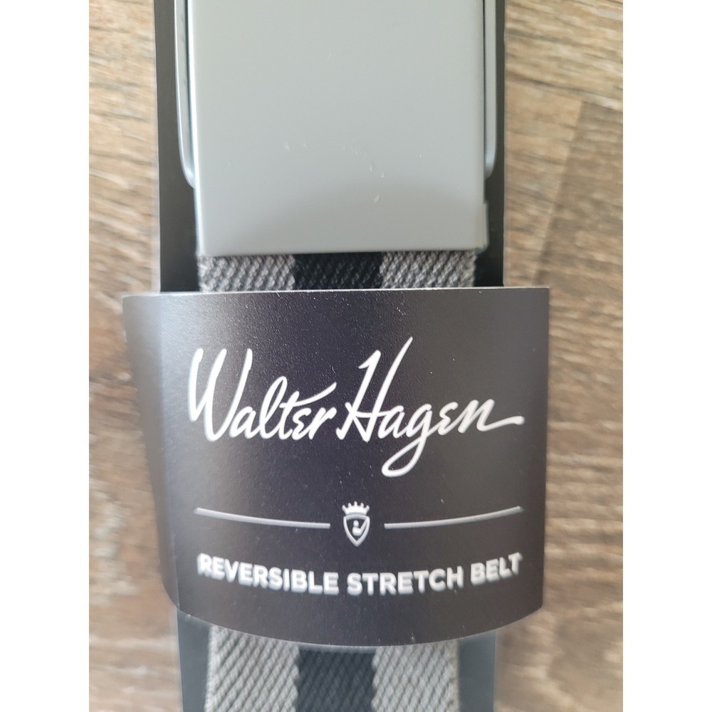 Walter Hagen Mens Reversible Stretch Golf Belt Grey Black Cut To Fit Up To 42 #8 - Picture 2 of 6